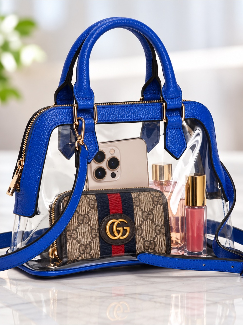 Analise Clear Satchel/Crossbody Bag
